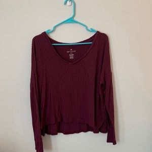 American Eagle Cranberry Sweater